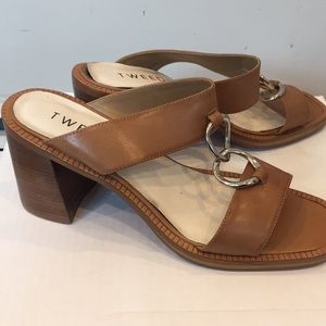 Tweeds Brown Wedge Sandals